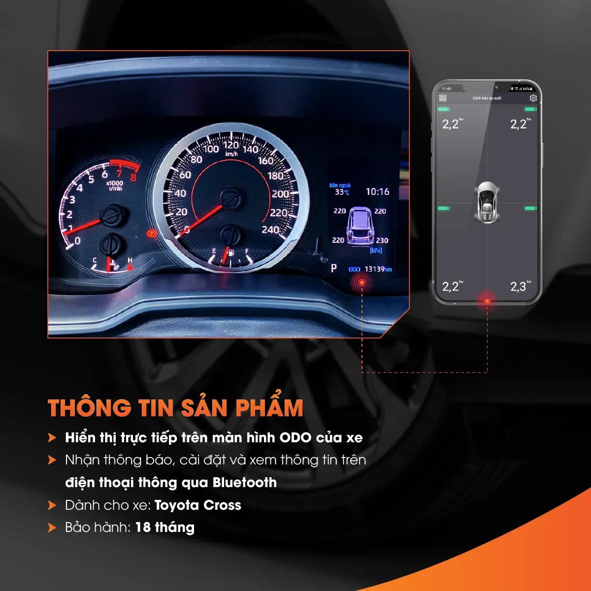 Cảm biến áp suất lốp ICAR Ellisafe i3C Lite